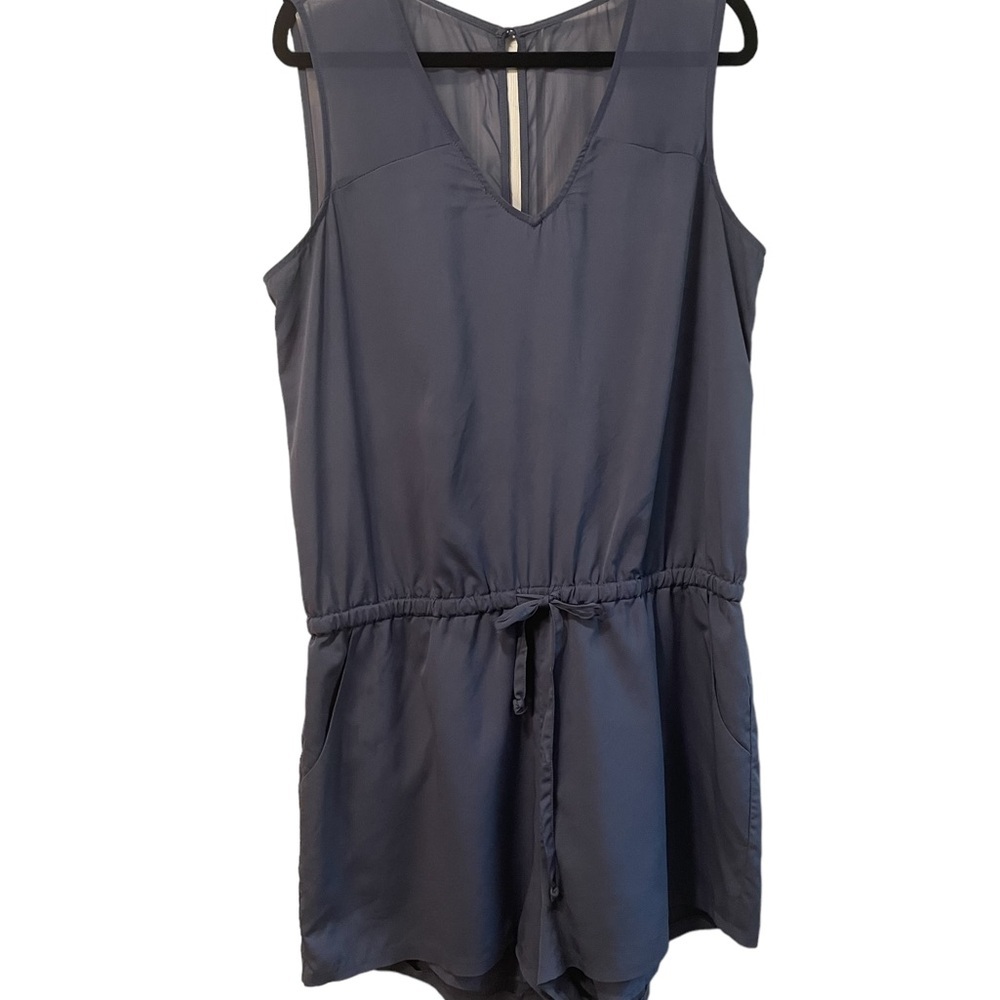 Stylish Blue Sleeveless Romper